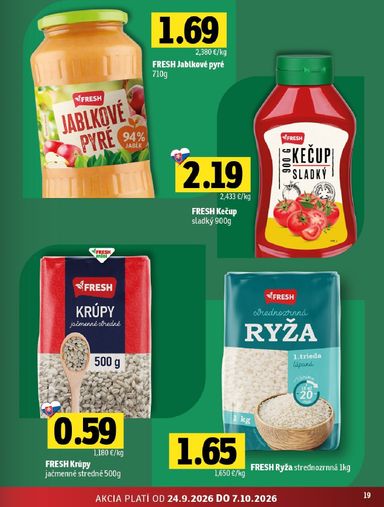 Leták FRESH - Fresh - Stredné a západné Slovensko od 24.09. do 07.10. - strana 19