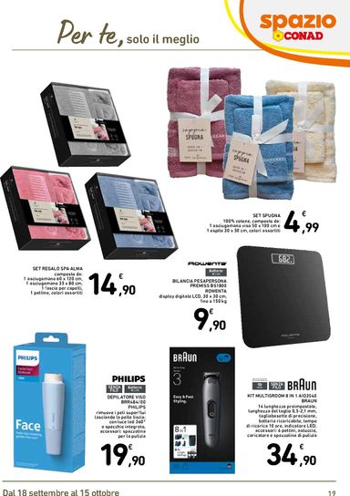 Volantino Spazio Conad - Spazio Conad - Catalogo Bellezza - Roma valido dal 18/09 al 15/10 - pagina 19