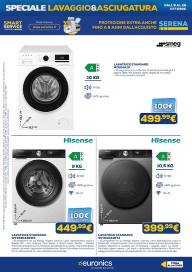 Volantino Euronics - Euronics - Lavaggio & Asciugatura valido dal 08/10 al 28/10 - pagina 13