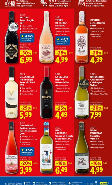 Prospekt Lidl - Lidl - Wein & Spirituosen gültig ab 01.10. bis 31.10. - seite 19