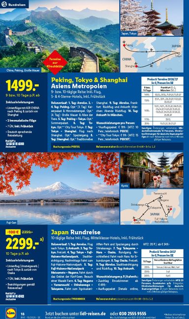 Prospekt Lidl - Lidl - Reise-Highlights gültig ab 30.09. bis 31.10. - seite 18
