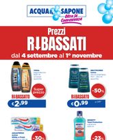 Acqua e Sapone - Prezzi Ribassati valido da venerdì 04/09/2026