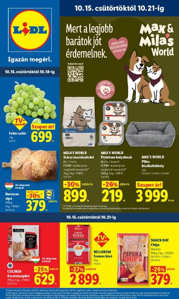 Akciós újság Lidl - Lidl érvényes 10.15.-tól 10.21.-ig - 1 oldal