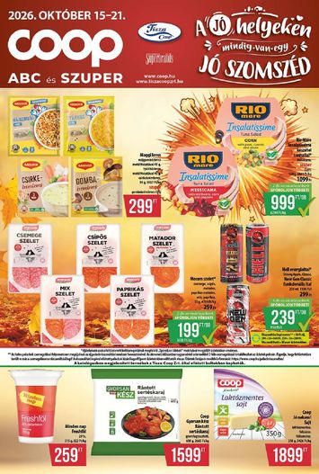 Akciós újság Coop - Coop - Abc-Szuper érvényes 10.15.-tól 10.21.-ig - 1 oldal
