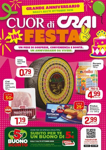 Volantino Crai - Crai valido dal 01/10 al 11/10 - pagina 1