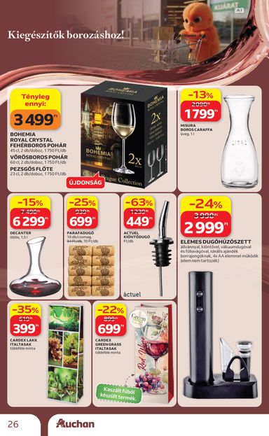 Akciós újság Auchan - Auchan - Bor ajánlataink érvényes 10.01.-tól 10.21.-ig - 26 oldal