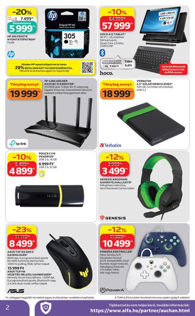 Akciós újság Auchan - Auchan - Műszaki ajánlataink érvényes 10.08.-tól 10.14.-ig - 2 oldal