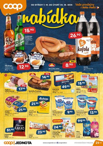Leták COOP - Coop - Východní Čechy od 07.10. do 20.10. - strana 1