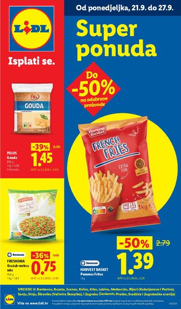 Katalog Lidl - Lidl - Super Ponuda vrijedi od 21.09. do 27.09. - stranica 1