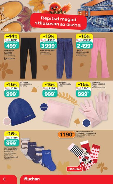 Akciós újság Auchan - Auchan - Őszi ruha ajánlataink érvényes 10.01.-tól 10.21.-ig - 6 oldal