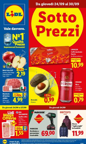 Volantino Lidl - Lidl valido dal 24/09 al 30/09 - pagina 1