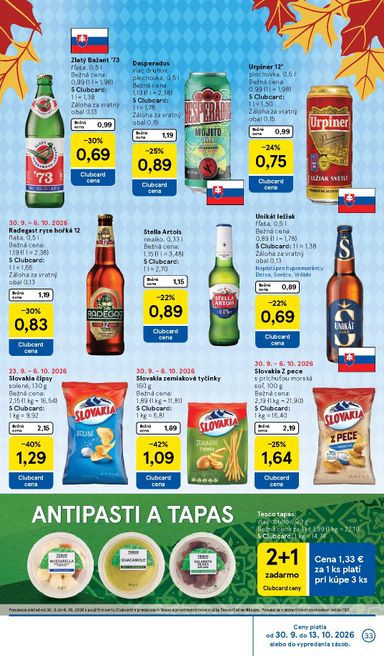 Leták Tesco - Tesco od 30.09. do 06.10. - strana 33