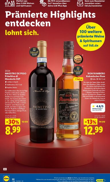 Prospekt Lidl - Lidl - Wein & Spirituosen gültig ab 01.10. bis 31.10. - seite 20