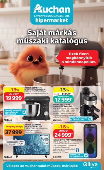 Akciós újság Auchan - Auchan - Qilive ajánlataink érvényes 10.08.-tól 10.28.-ig - 1 oldal