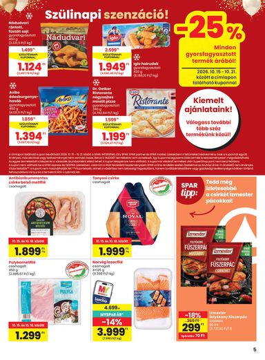 Akciós újság Spar - SPAR érvényes 10.15.-tól 10.21.-ig - 5 oldal