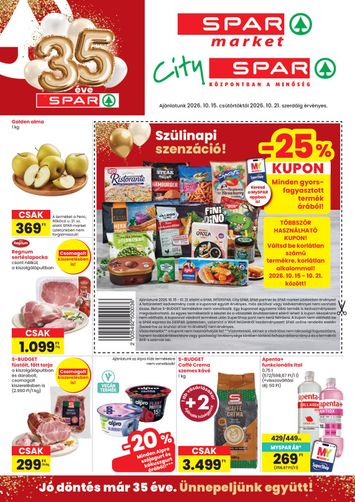 Akciós újság Spar - SPAR - Market, City érvényes 10.15.-tól 10.21.-ig - 1 oldal