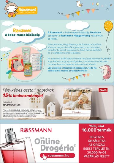 Akciós újság Rossmann - Rossmann - Babaprogram érvényes 10.12.-tól 11.08.-ig - 13 oldal