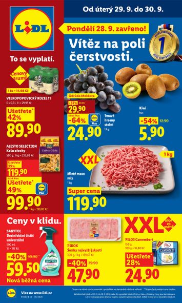 Leták Lidl - Lidl od 29.09. do 30.09. - strana 1