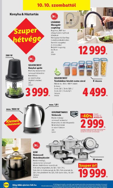 Akciós újság Lidl - Lidl - Nonfood érvényes 10.08.-tól 10.14.-ig - 18 oldal