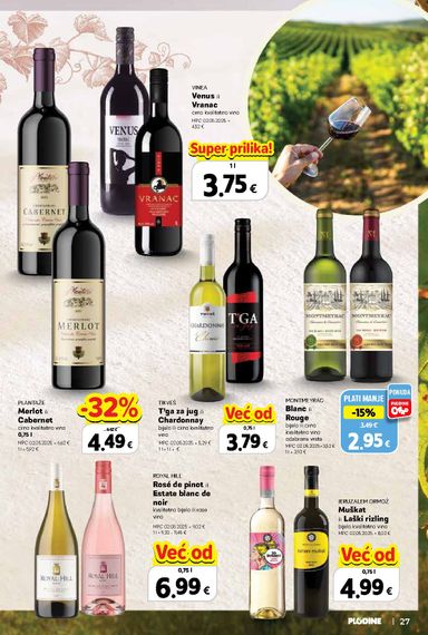 Katalog Plodine - Plodine - Vinski putopis vrijedi od 24.09. do 07.10. - stranica 27