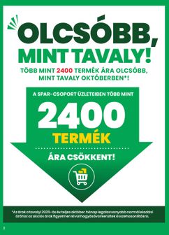 Spar akciós újság, érvényes csütörtöktől 10.08.