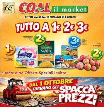 Volantino Coal - Coal il Market valido dal 24/09 al 07/10 - pagina 1