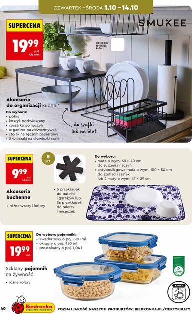 Gazetka Biedronka - Biedronka - Hity i inspiracje od 28.09. do 10.10. - strona 40