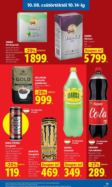 Akciós újság Lidl - Lidl érvényes 10.08.-tól 10.14.-ig - 13 oldal