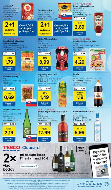 Leták Tesco - Tesco supermarket od 07.10. do 13.10. - strana 27