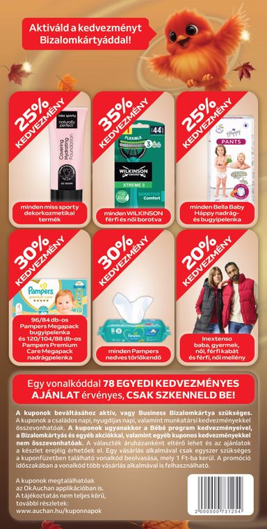 Akciós újság Auchan - Auchan - Őszi kuponnapok érvényes 10.01.-tól 10.11.-ig - 6 oldal