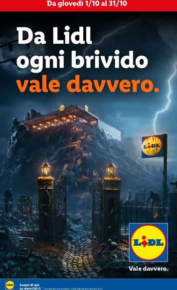 Volantino Lidl - Lidl - Da Lidl ogni brivido vale davvero valido dal 01/10 al 31/10 - pagina 1