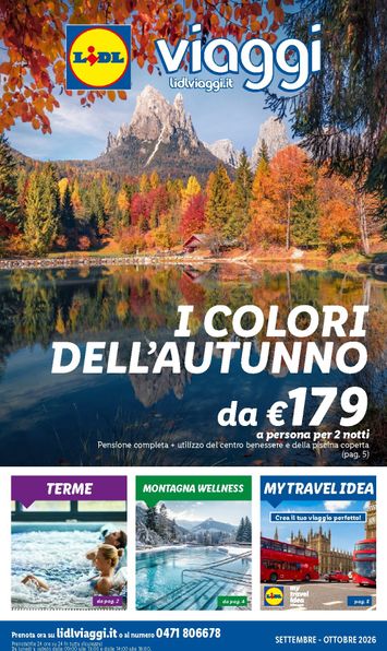 Volantino Lidl - Lidl - Viaggi valido dal 07/09 al 31/10 - pagina 1