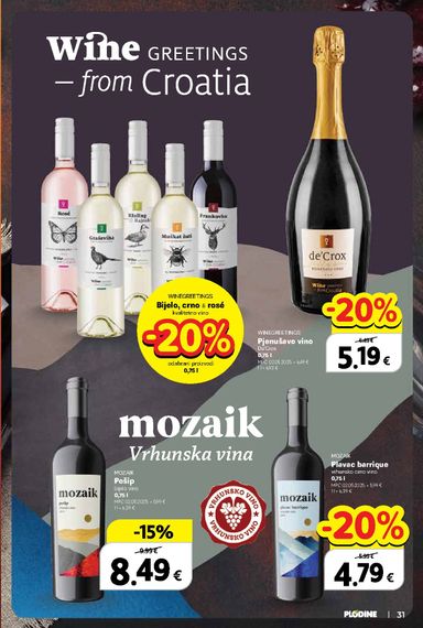 Katalog Plodine - Plodine - Vinski putopis vrijedi od 24.09. do 07.10. - stranica 31