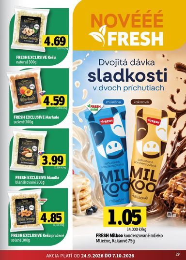 Leták FRESH - Fresh - Stredné a západné Slovensko od 24.09. do 07.10. - strana 29