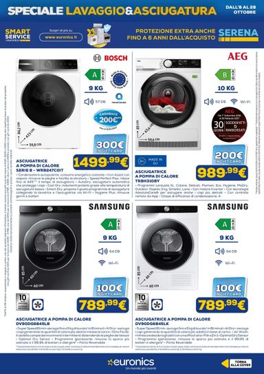 Volantino Euronics - Euronics - Lavaggio & Asciugatura valido dal 08/10 al 28/10 - pagina 9