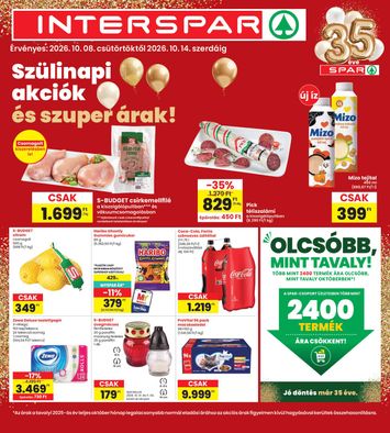 Akciós újság INTERSPAR - INTERSPAR érvényes 10.08.-tól 10.14.-ig - 1 oldal
