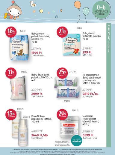 Akciós újság Rossmann - Rossmann - Babaprogram érvényes 09.14.-tól 10.11.-ig - 8 oldal