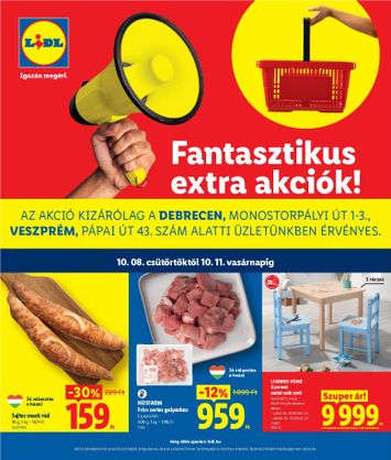 Akciós újság Lidl - Lidl - Debrecen, Veszprém érvényes 10.08.-tól 10.11.-ig - 1 oldal