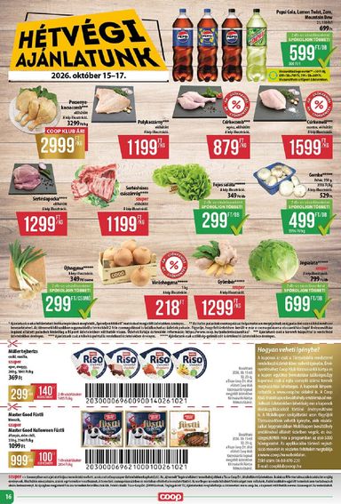 Akciós újság Coop - Coop - Abc-Szuper érvényes 10.15.-tól 10.21.-ig - 16 oldal