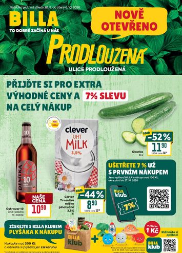 Leták Billa - Billa - Ostrava od 30.09. do 06.10. - strana 1
