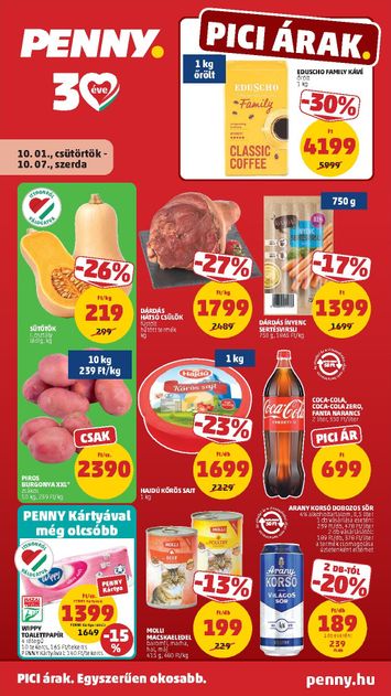 Akciós újság PENNY - PENNY érvényes 10.01.-tól 10.07.-ig - 1 oldal