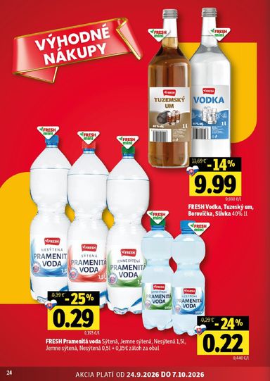 Leták FRESH - Fresh - Východné Slovensko od 24.09. do 07.10. - strana 24