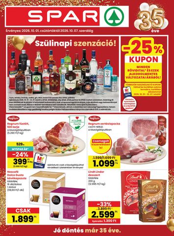 Akciós újság Spar - SPAR érvényes 10.01.-tól 10.07.-ig - 1 oldal