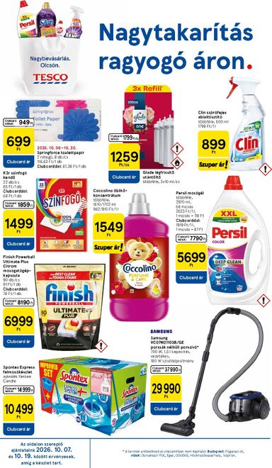 Akciós újság Tesco - Tesco érvényes 10.15.-tól 10.21.-ig - 8 oldal