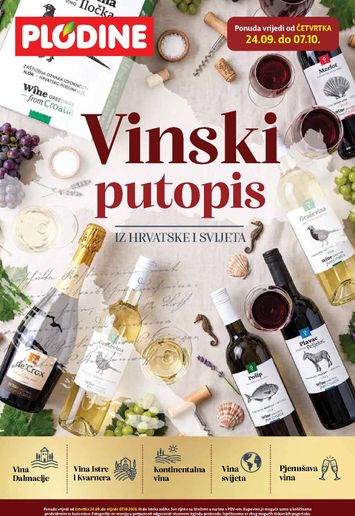 Katalog Plodine - Plodine - Vinski putopis vrijedi od 24.09. do 07.10. - stranica 1