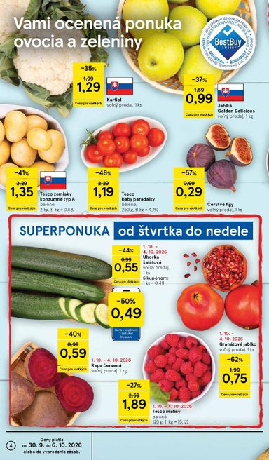 Leták Tesco - Tesco od 30.09. do 06.10. - strana 4