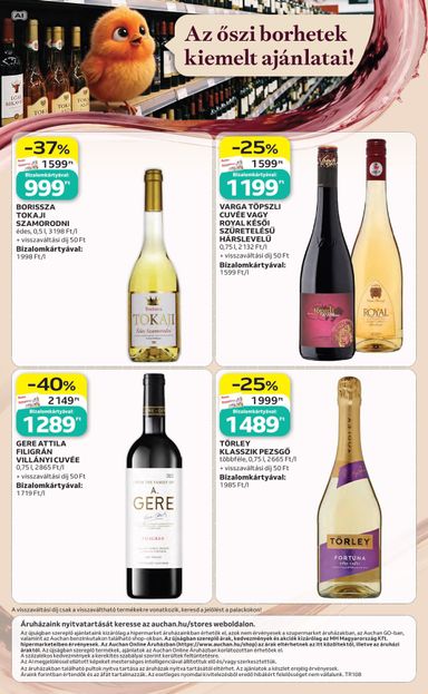 Akciós újság Auchan - Auchan - Bor ajánlataink érvényes 10.01.-tól 10.21.-ig - 36 oldal