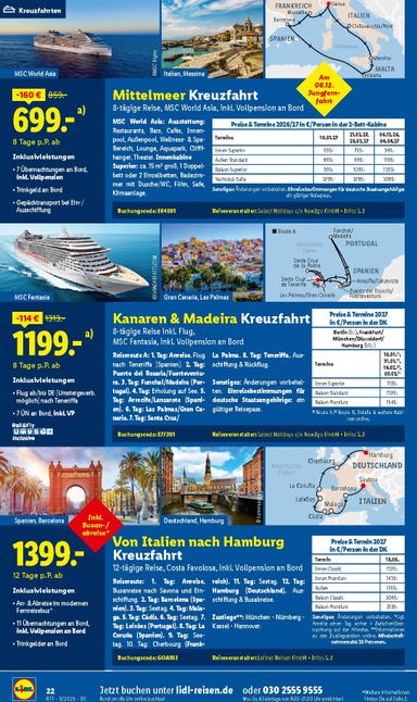 Prospekt Lidl - Lidl - Reise Highlights gültig ab 12.09. bis 15.10. - seite 22