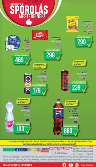 Akciós újság Coop - Coop - Mecsek érvényes 10.15.-tól 10.21.-ig - 8 oldal