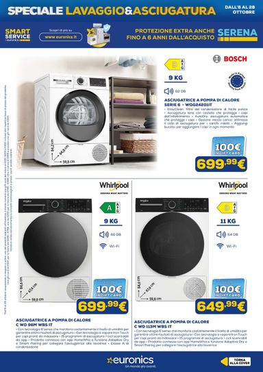 Volantino Euronics - Euronics - Lavaggio & Asciugatura valido dal 08/10 al 28/10 - pagina 7